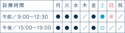 診療時間のご案内画像